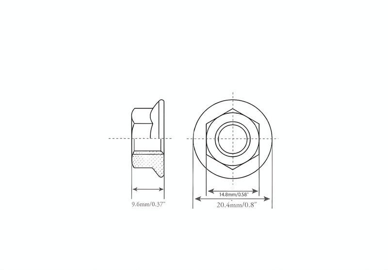 heyday M10x1.25 Serrated Flange Hex Lock Nuts 10 Pcs 304 Stainless Steel 18-8, Full Thread, Hex Drive, Bright Finish - Image 2
